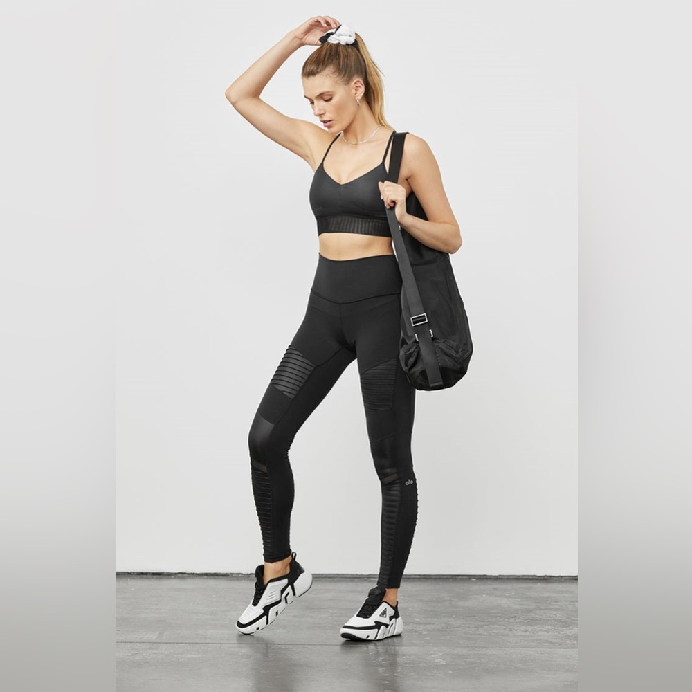 Alo High-Waist Moto Legging, Size Small